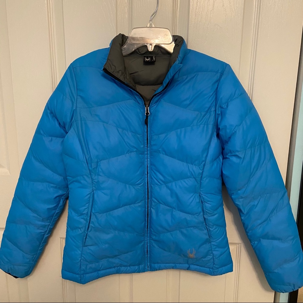 Spyder blue puffer jacket